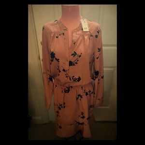 Joie Acey Floral Antique Rose Crepe Mini Dress